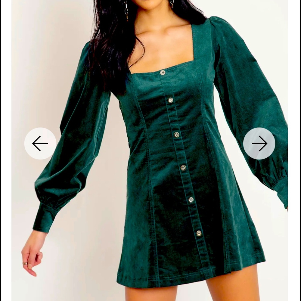 Blackmilk Cord Green Pilgrim Dress for sale. NEVER WORN. Sat in. The closet.